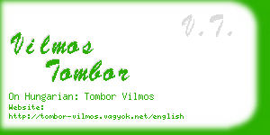 vilmos tombor business card